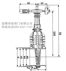 電動煤氣(qì)專用閘(zhá)閥外形尺寸