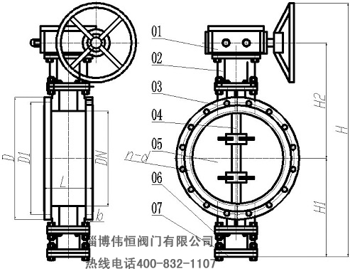 熱髒煤氣專用蝶閥外(wài)形尺寸